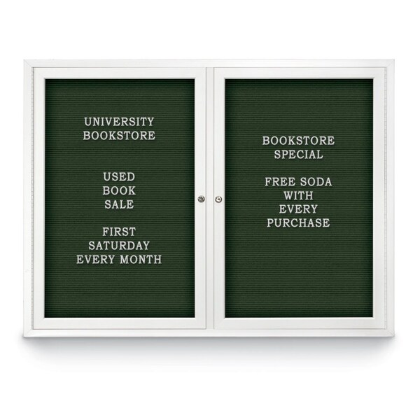 Indoor Enclosed Combo Board, 42"x32", Bronze Frame/Burgundy & Pearl